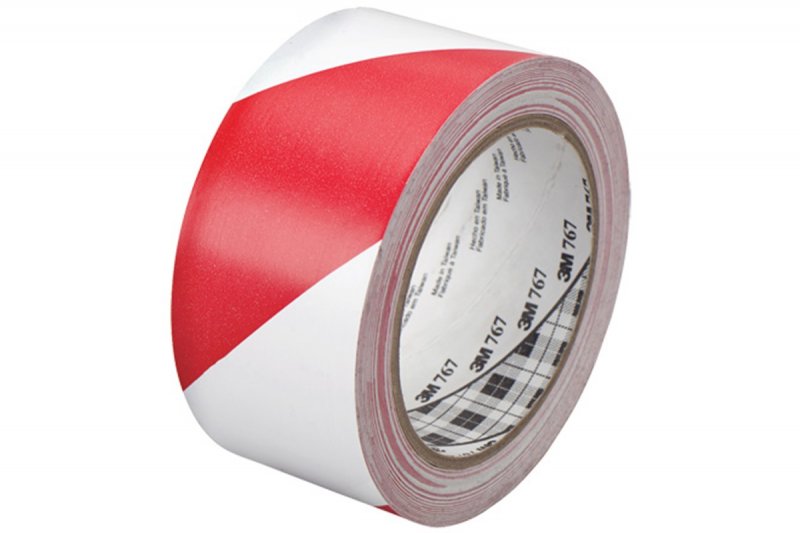 3M 767 PVC páska bílo-červená | hanak-trade.cz