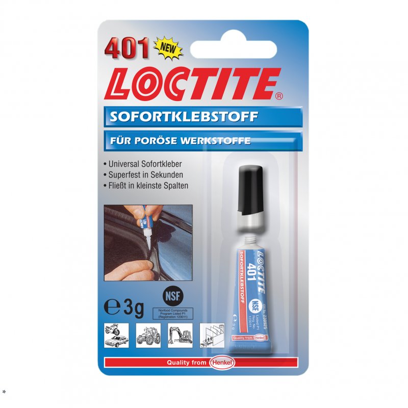 Loctite 401   Vteřinové lepidlo - blistr - 3 g | hanak-trade.cz