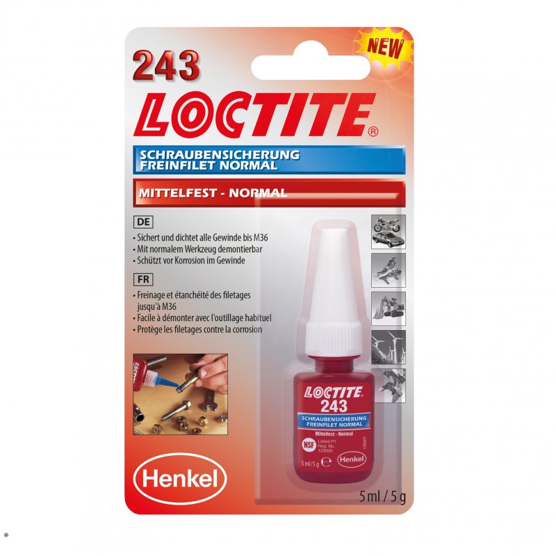 Loctite 243   Zajišťovač šroubů SP - blistr - 5 ml | hanak-trade.cz
