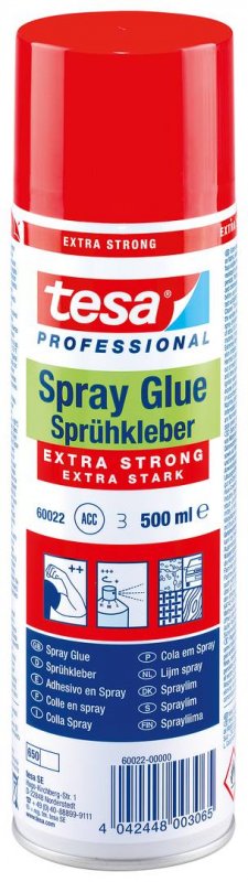 tesa® 60022  Lepidlo ve spreji EXTRA PEVNÉ, 500ml | hanak-trade.cz